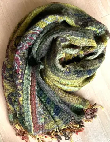 손으로 짠 수작업 페어 트레이드 융모 울 100% 스톨