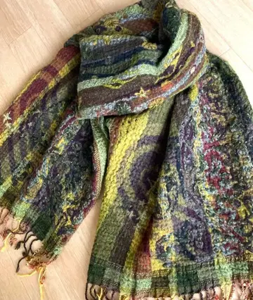 손으로 짠 수작업 페어 트레이드 융모 울 100% 스톨