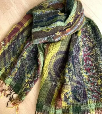 손으로 짠 수작업 페어 트레이드 융모 울 100% 스톨