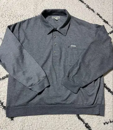 Weatherman 그레이 피케 셔츠 긴팔