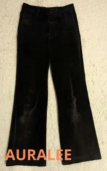 AURALEE 코듀로이 벨보텀 팬츠 브라운