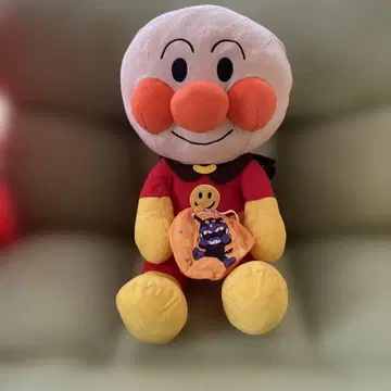 호빵맨 봉제 인형 약 40cm 파우치 포함