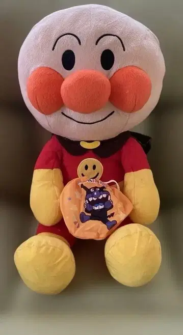 미사용 호빵맨 봉제 인형 약 40cm 파우치 포함