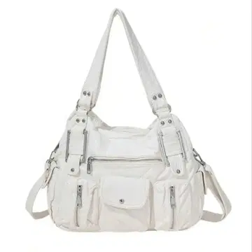 [ 미사용 새상품 ] 화이트 멀티 포켓 숄더백