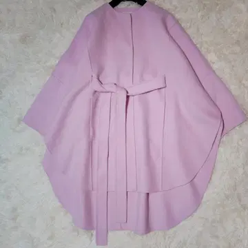 새상품급 LE PHIL 루필 소프트 울 리버 판초 코트 핑크