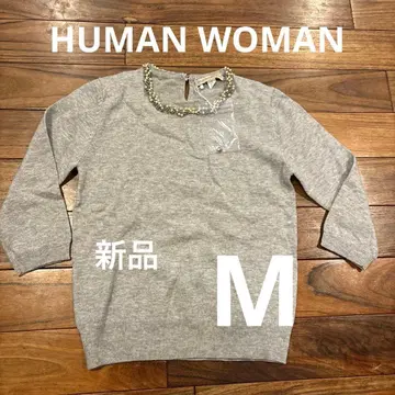 HUMAN WOMAN 그레이 니트 스웨터 M