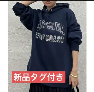 Loungedress 로고 후드티 네이비