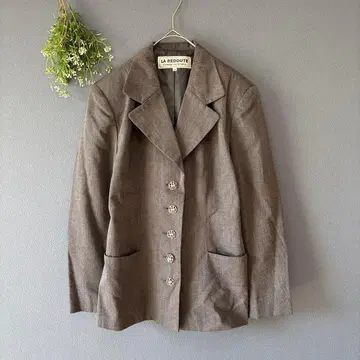 랄두트 [M] 고급 내추럴 빅 플라워 버튼 테일러드 자켓