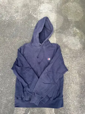 00s Champion Reverse Weave 후드티 네이비