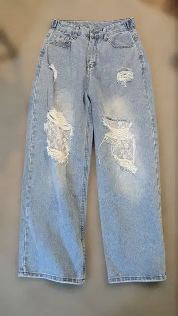 Y2K SYNAPSE FACTORY [레이스 킹] 데미지 데님