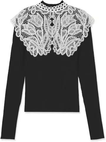 카라 부착 리브 니트탑 snidel 스나이델