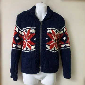 배너 바렛 네이비 지퍼 니트 가디건 사이즈 S