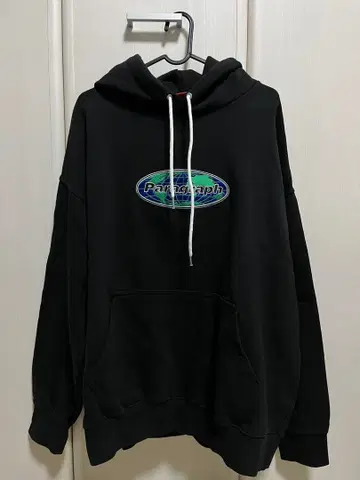 Paragraph 블랙 후드티 후드 부착