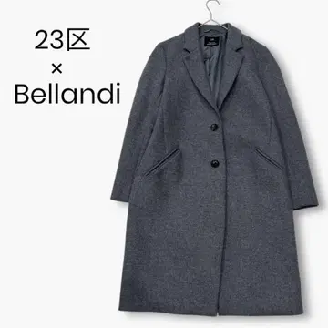 23구 울 체스터 코트 Bellandi 이탈리아 원단 38