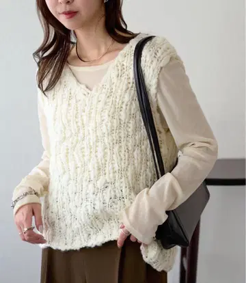 [ 새상품급 ] 디스코트 손뜨개질풍 베스트