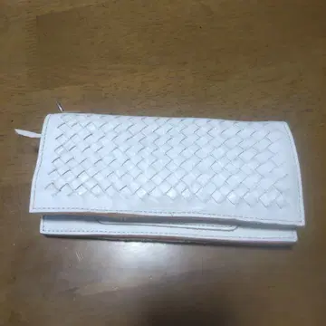 ONEonONE 화이트 가죽 장지갑 핸드메이드 가죽