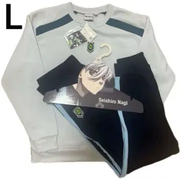 L 사이즈 블루 록 돈키 맨투맨 트레이닝복 롱 바지 상하의