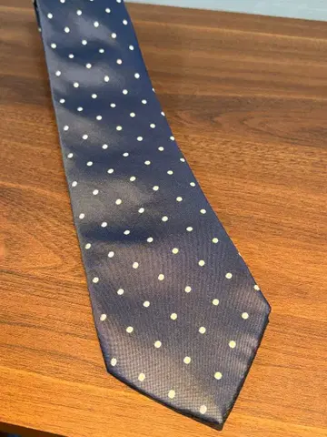 SHIPS 테일러 스타일, 도트 무늬 넥타이, 네이비, 새상품급