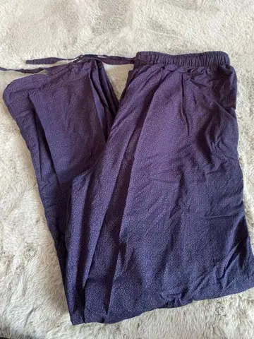 DEREK ROSE 네이비 와이드 팬츠 M