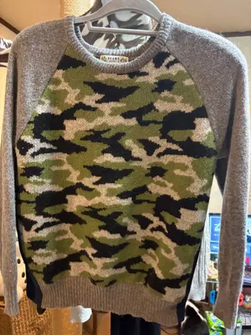 BEAMS HEART 카모플라쥬 니트 스웨터