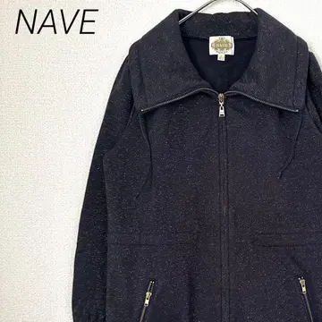 NAVE 블루종 맨투맨 집업 라메 포켓 부착 심플