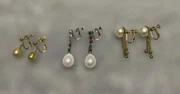 펄 장식 귀찌 세트