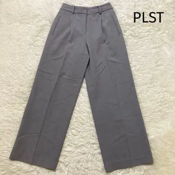 플라스테 PLUS STYLE 울 블렌드 웜 리저브 와이드 팬츠 M