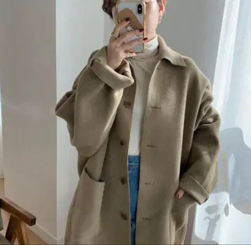 녹차 노크차 울 롱 코트