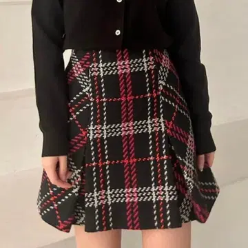 SNIDEL 로빙 체크 미니 스커트 PNK-1 웹 한정판