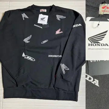 혼다 HONDA 남성용 캐주얼 올 패턴 맨투맨 트레이닝복 블랙 L