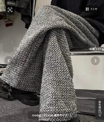 B.R.U 블랙 와이드 팬츠 M 사이즈