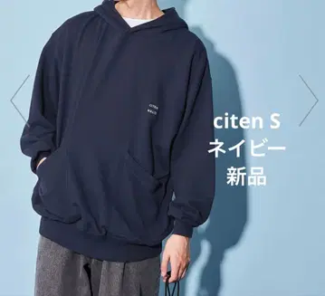 새상품 citen 시텐 후드 후디 맨투맨 네이비 S