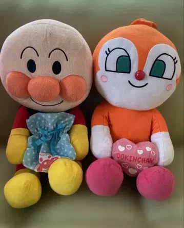 호빵맨 짤랑이 봉제 인형 빅 사이즈 세트