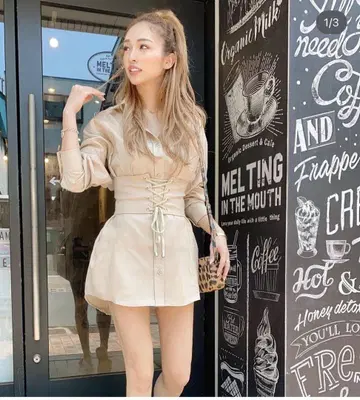 MIRROR9 코르셋 셔츠 원피스