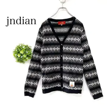 jndian [ M ] V넥 가디건 보더 스타일리시