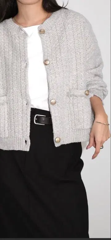 그레이 니트 가디건 M 사이즈 앤도미 새상품