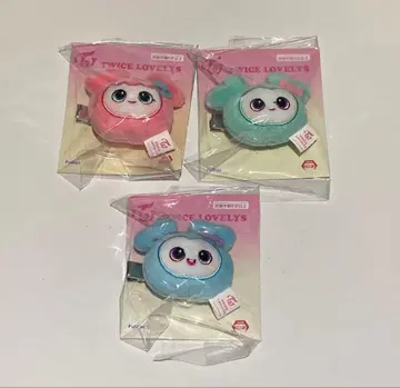 TWICE LOVELYS gigo 봉제 인형 헤어핀 3종 세트