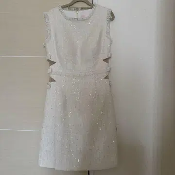 ERUKEI 슬리브리스 원피스 2호 화이트