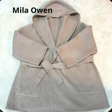 [ Mila Owen ] 미라 오웬 후드 부착 베이지 숏코트 아우터