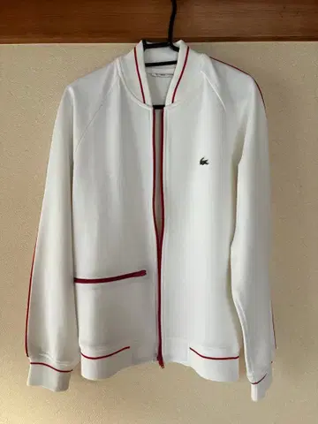 LACOSTE 화이트 집업 저지