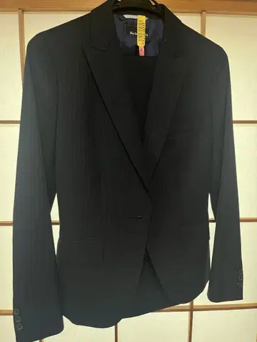 네이비 스트라이프 비즈니스 정장 상하의 세트