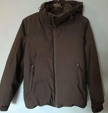 GU 블랙 다운 자켓 후드 부착 XS