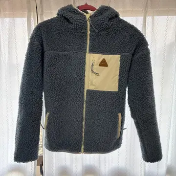 플리스 자켓 후드 부착 블루