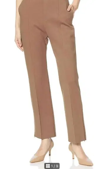 새상품 릴리 브라운 센터 프레스 팬츠 1 베이지 미라 오웬