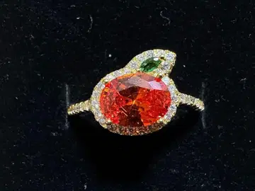 실버 925 오렌지 반지