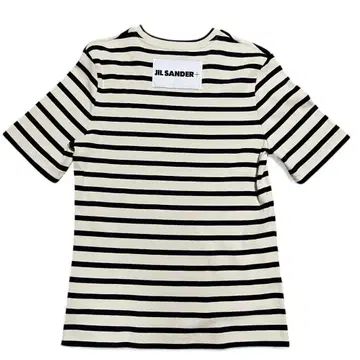 질 샌더 보더 여성용 크림 블랙 보더 티셔츠