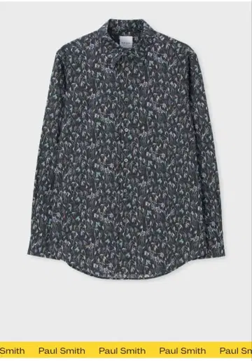 Paul Smith 페이디드 릴리 프린트 긴팔 셔츠