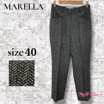 MARELLA 이탈리아제 울 팬츠 슬랙스 헤링본 무늬 M 상당