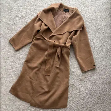 SMILE ORCHID 캐시미어 혼방 울 가운 코트 카멜 M