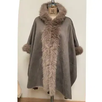 rps 판초 인조 모피 판초 코트 프리 사이즈